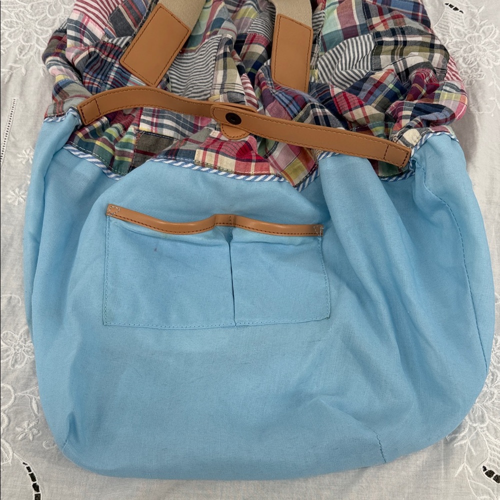 Tommy Hilfiger Bag Purse Shoulder Tote Multicolor Patchwork Preppy Summer Beach - Picture 6 of 12
